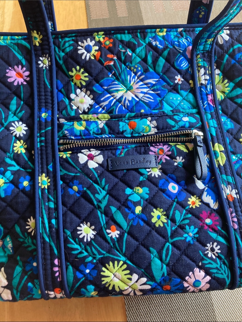 Vera Bradley Navy Moonlight Tote Bag - Picture 4 of 14